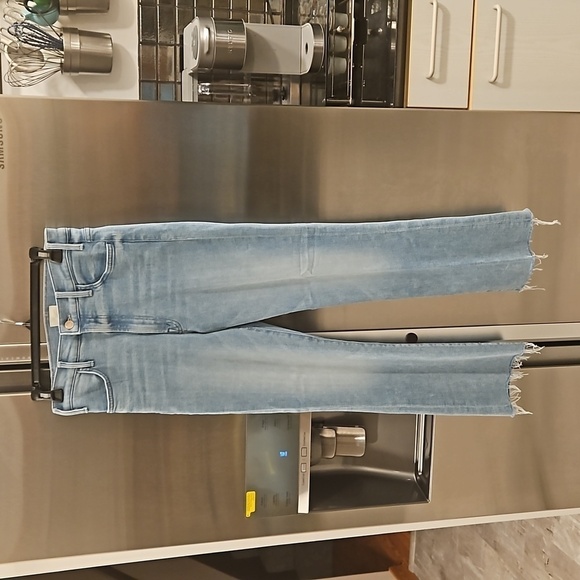 💕MOTHER💕 Hustler Ankle Fray Jeans w/ Mother Patch ~ Cutting Class Blue 27 NWT - Picture 13 of 16